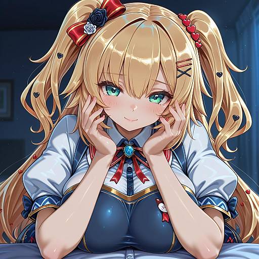 Illustration of Haaton (akai haato), hololive in the style of Pochincoff