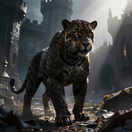 Gothic Jaguar Warrior in Storm