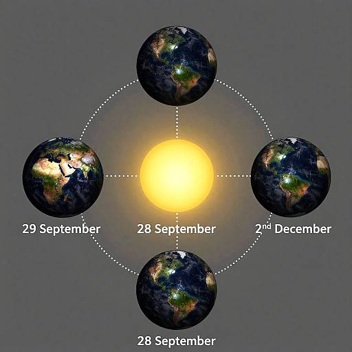 Solar Eclipse Sequence Illustration