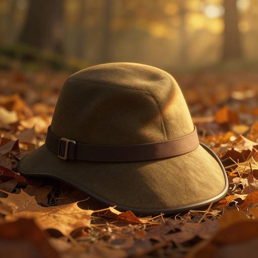 German Soldier Hat in Autumn Forest