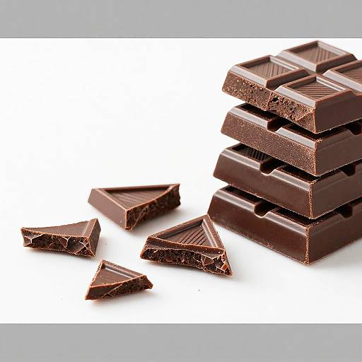 Stacked and Broken Dark Chocolate