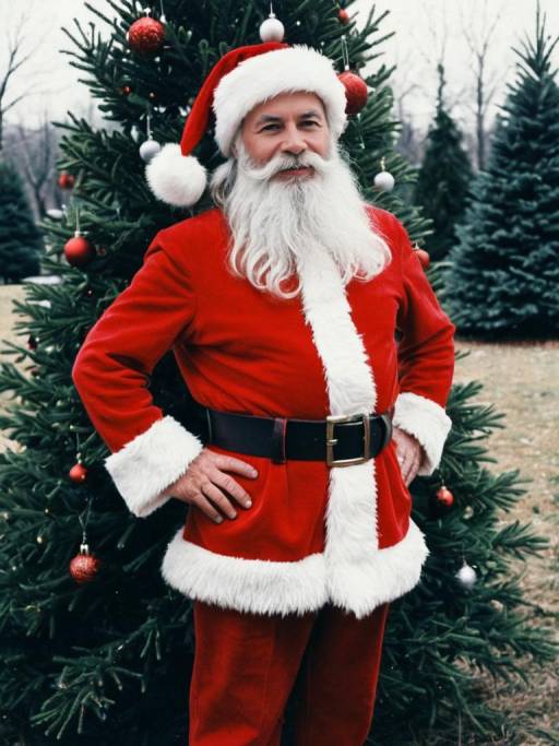 Realistic Santa Claus Outdoors Portrait
