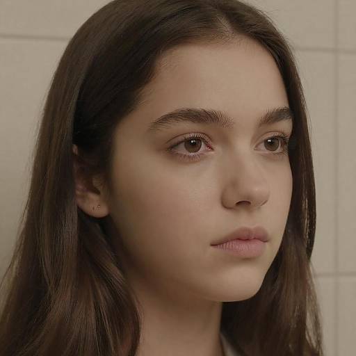 Close-Up Portrait of a Young Woman