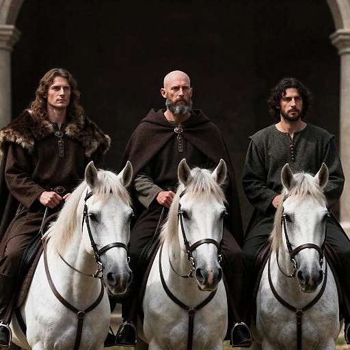 Medieval Warriors on Horses Captured