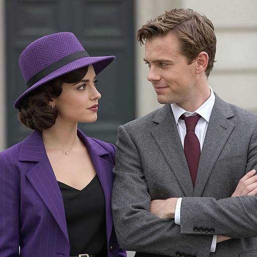 Retro Style Couple in Soft Focus