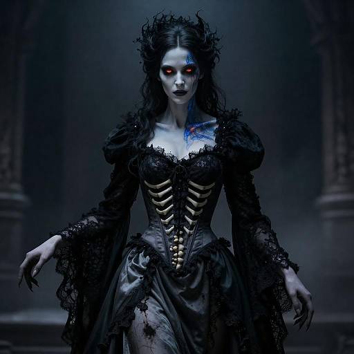 Ash-Born Necromancer Countess Portrait