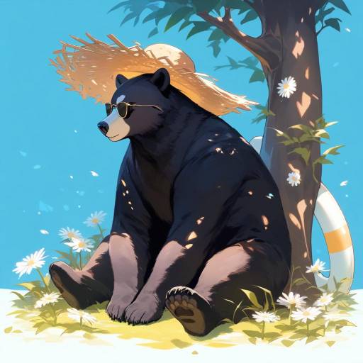 Charming Sitka Black Bear in Summer Style