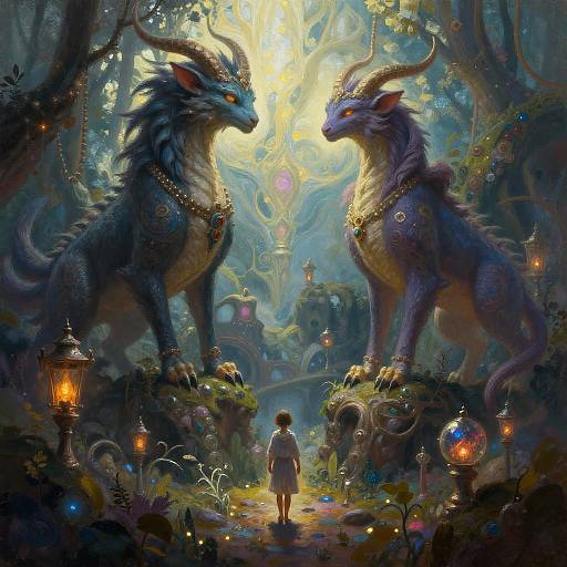 Fantasy AI Art with Mythical Creatures