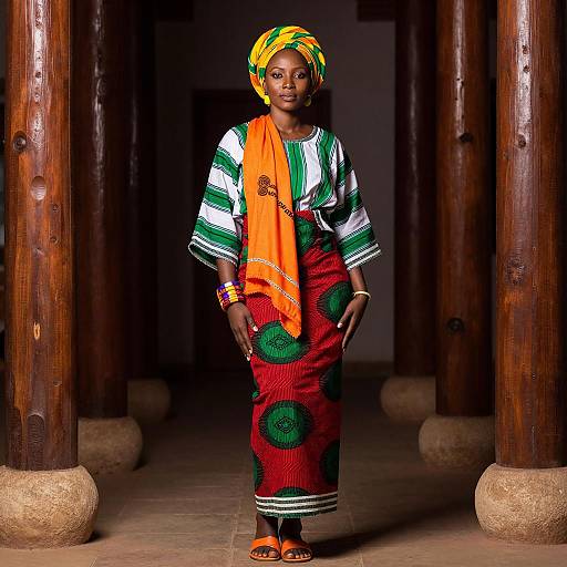 Ndebele Woman in Traditional Attire