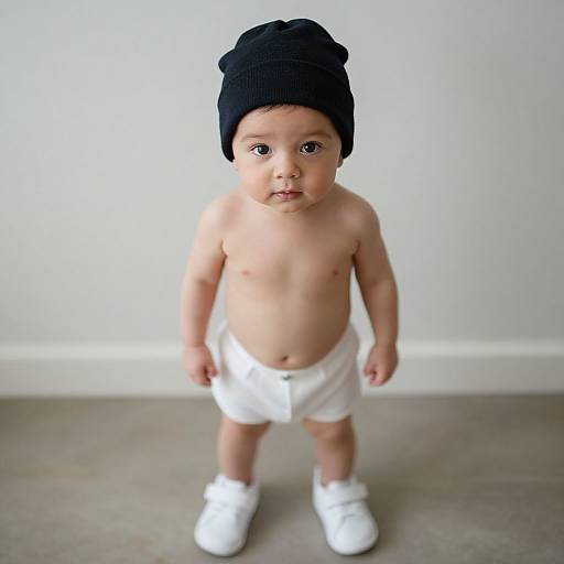 Newborn Boy in Organic Cotton Outfit