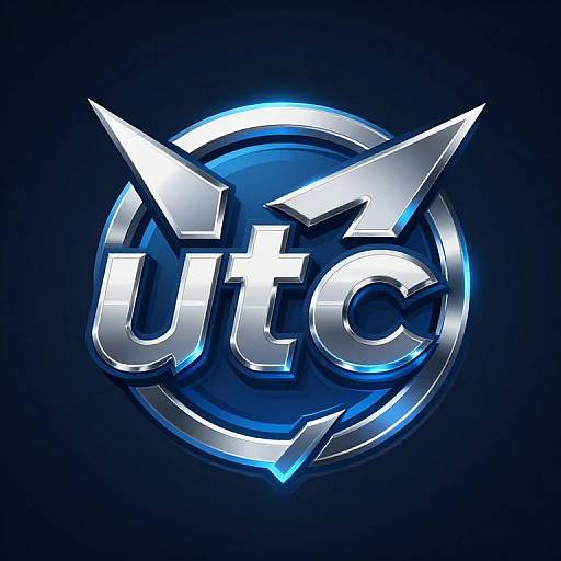 Digital logo featuring bold, metallic silver 