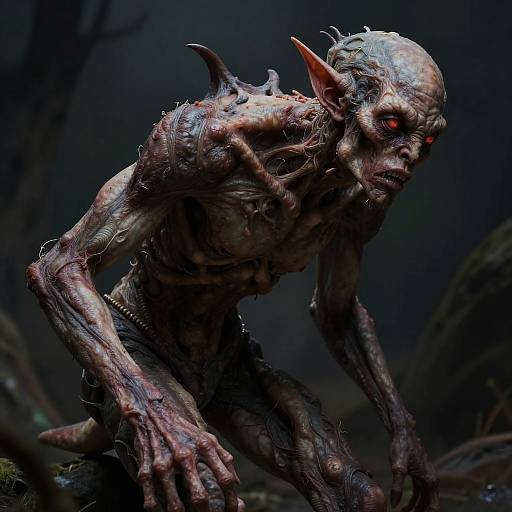 Surreal Twisted Humanoid Creature