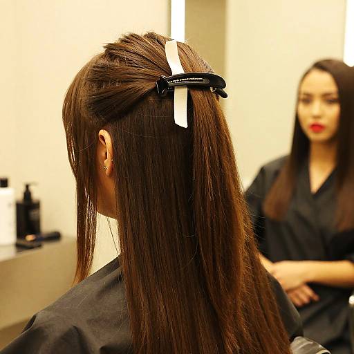 Salon Elegance: Hair Styling Close-Up