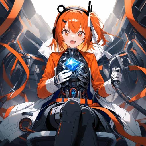 Android Girl with Celestial Features