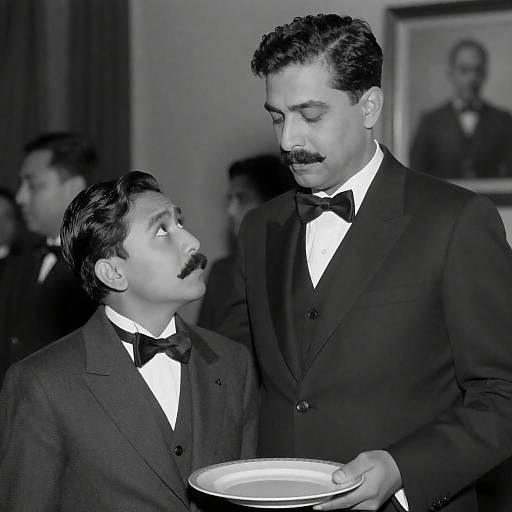 Elegant Black-and-White Formal Portrait