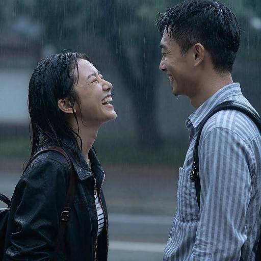 Joyful Rainy Moments of Togetherness