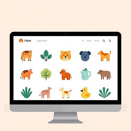 Sleek Clipart Generator Interface