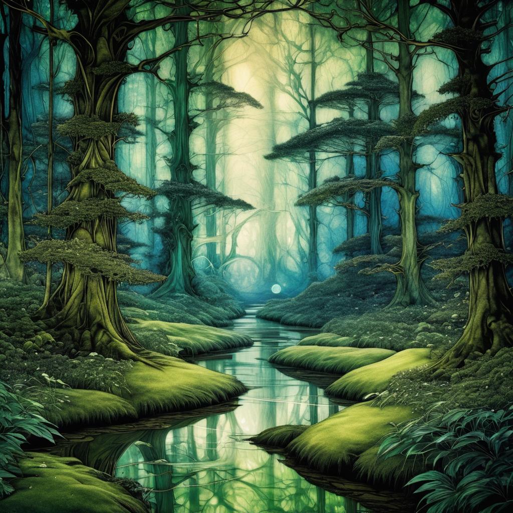 Mystical Forest Glade Artistic Masterpiece