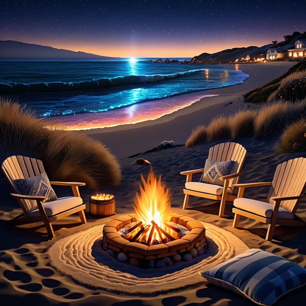 Cozy Malibu Bonfire Under Starry Skies