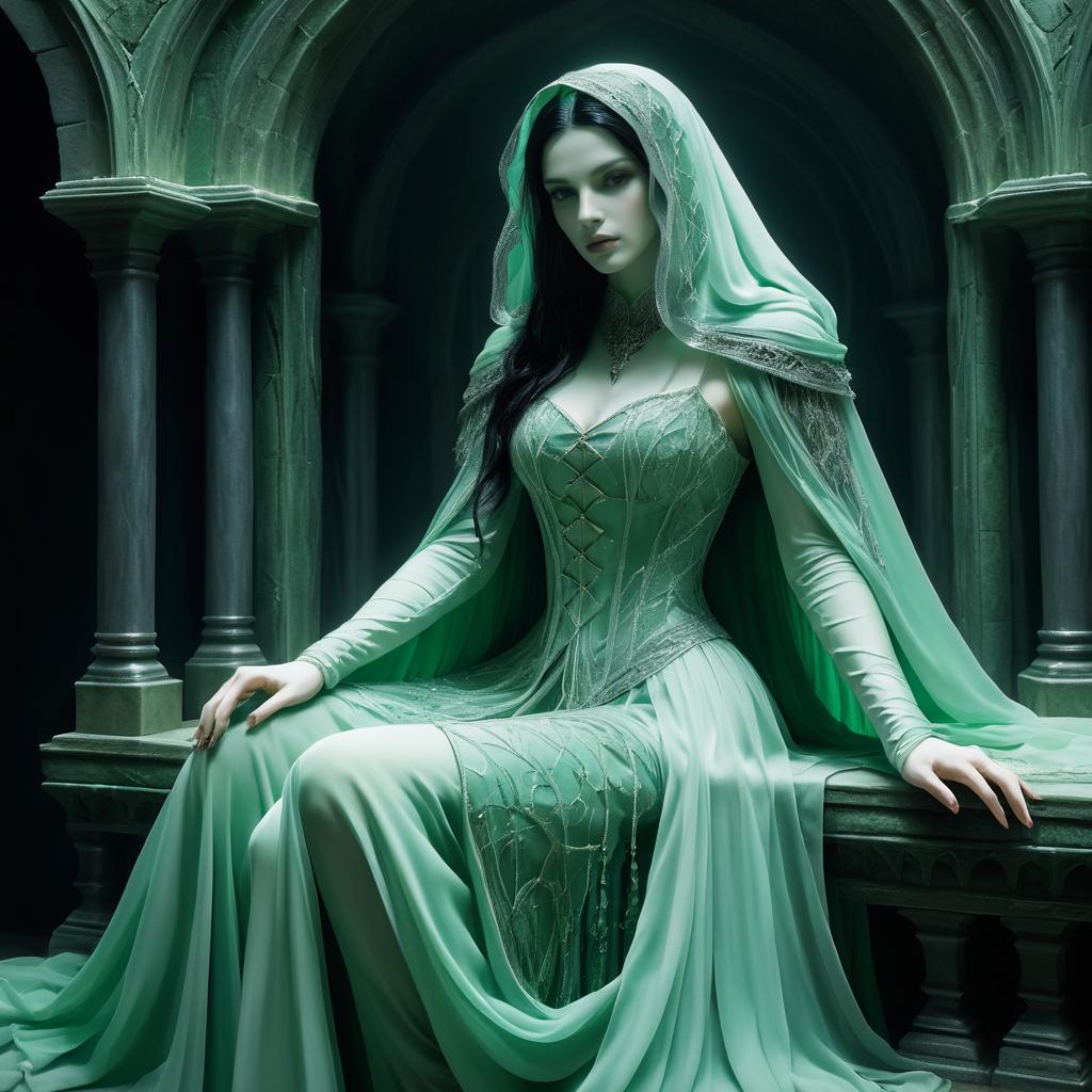 Forgotten Sorceress in Gothic Fantasy Art