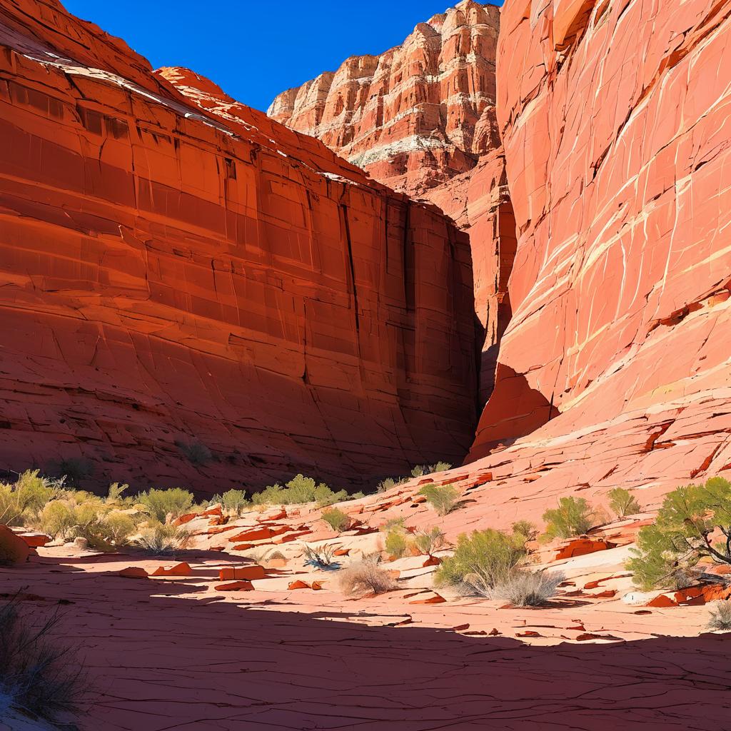 Vibrant Red Rock Canyon Landscape