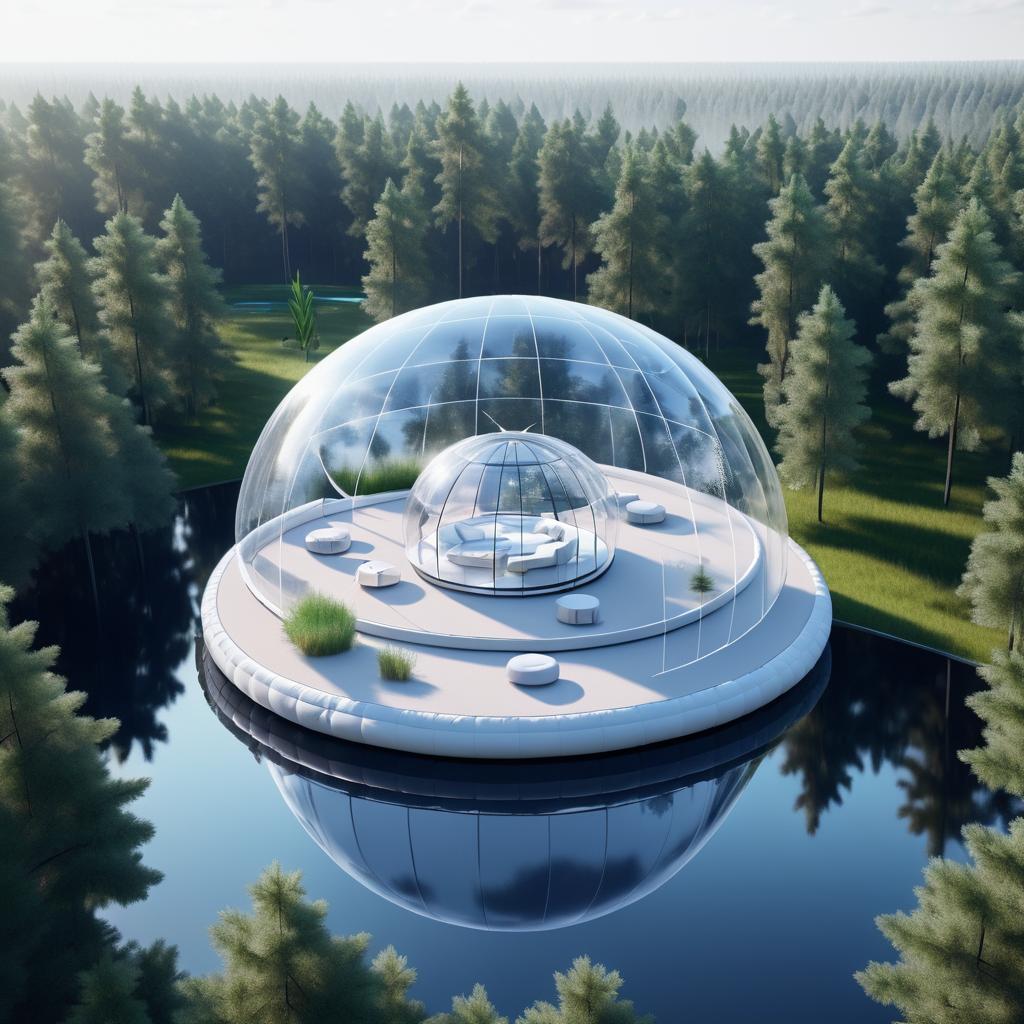 Floating Inflatable Observatory in Nature