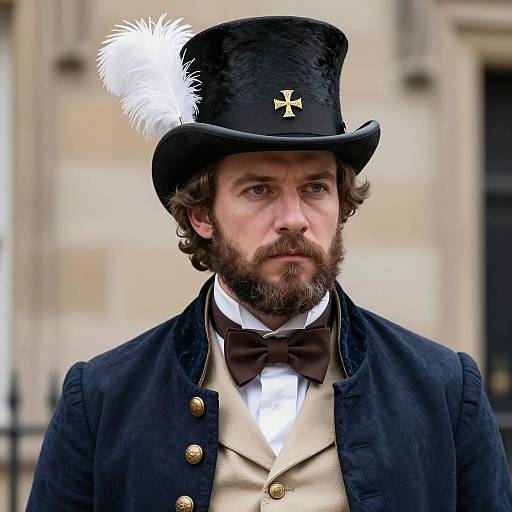 Victorian Strongman Portrait in Aristocratic Attire