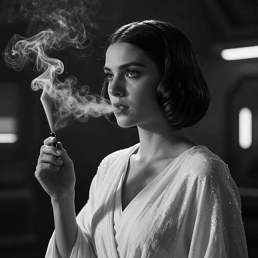Noir Sci-Fi Princess Leia Portrait