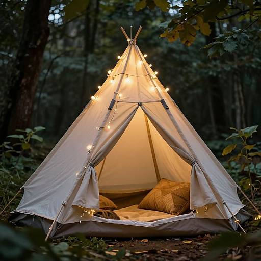 Dreamy Tent Sanctuary with Fairy Lights