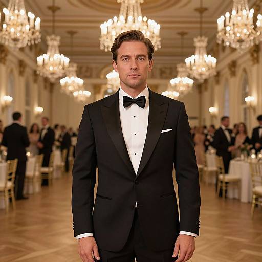 Elegant Gentleman in Grand Ballroom