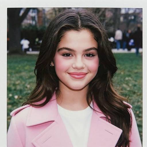 Selena Gomez in Pink Spring Coat