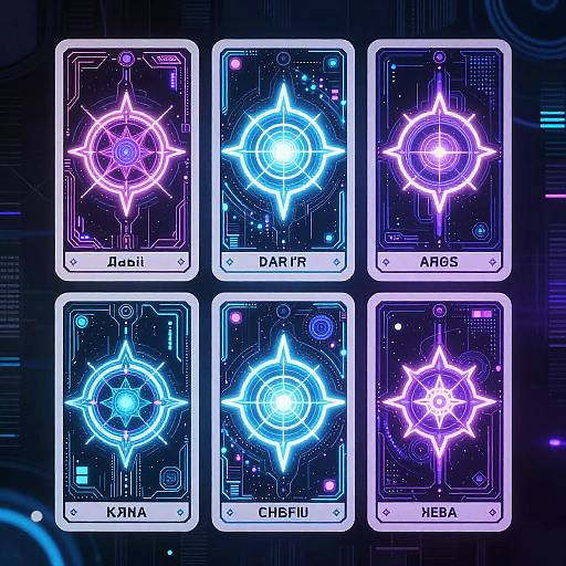 Futuristic Cyberpunk Tarot Cards