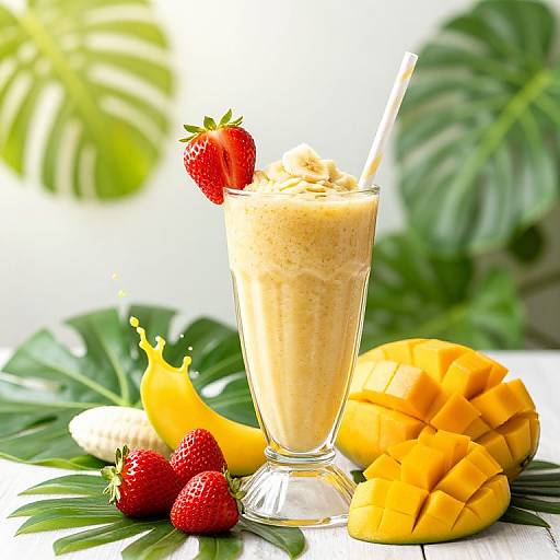 Tropical Fruit Smoothie in Glass