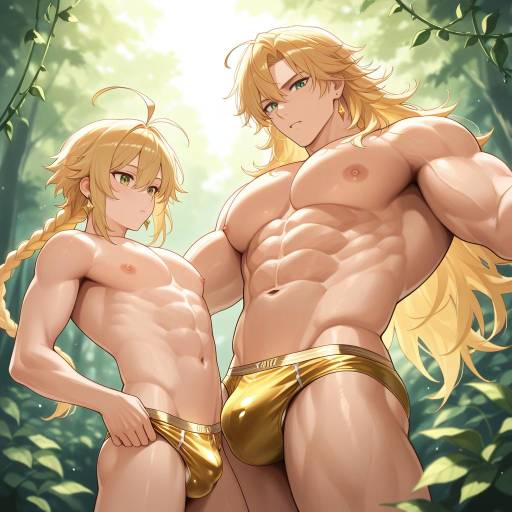 Muscular Yaoi Boys in Nature Scene Muscular Yaoi Boys in Nature Scene