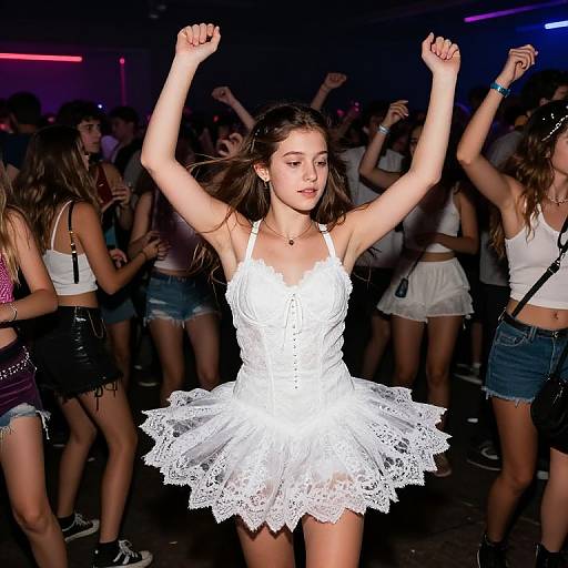 Fractal Greek Goddess Dancing at Rave