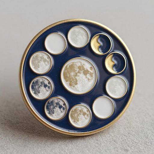 Bohemian Moon Phases Enamel Pin Design