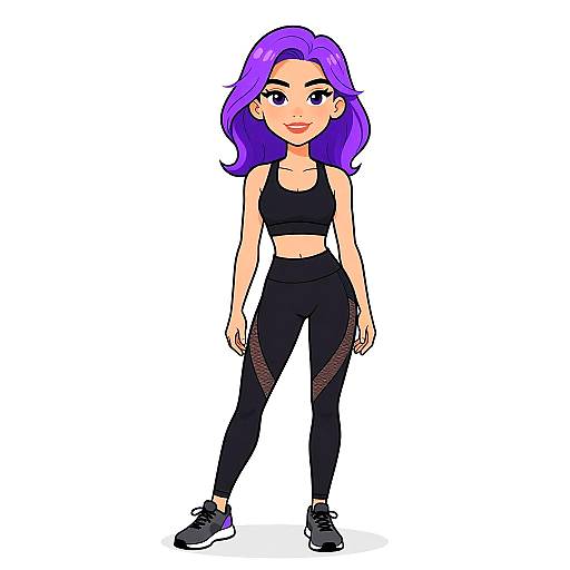 Athletic Woman in Stylish Sportswear