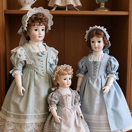 Vintage Porcelain Victorian Dolls