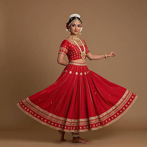 Kathak Dance Costume Female Portrait