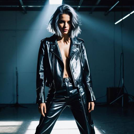 Edgy Steel Gray Fashion Editorial Style