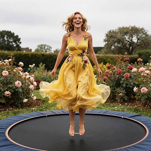 Joyful Poet in Rose Garden