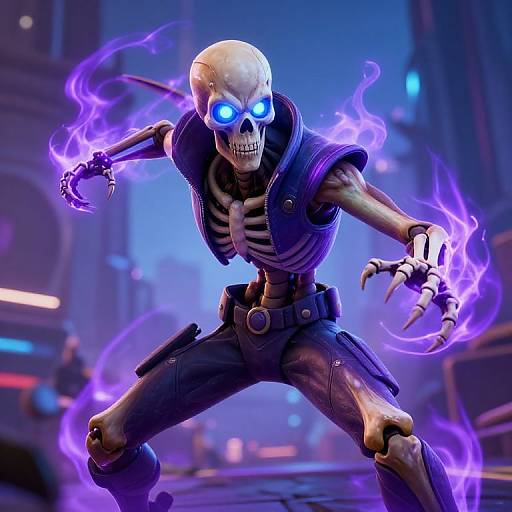 Dynamic Fortnite Skeleton Warrior Pose