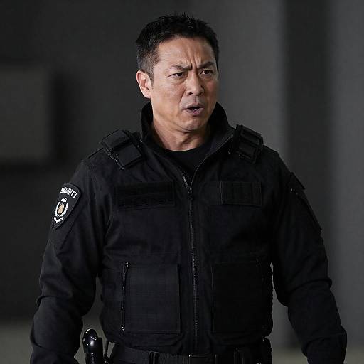 Intense Security Guard Portrait