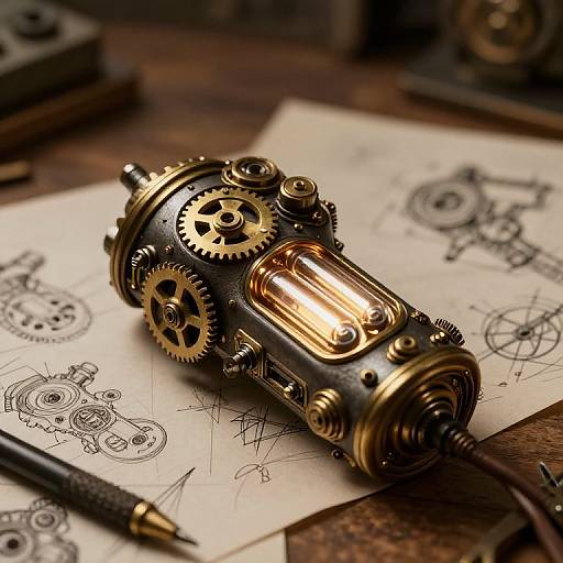 Steampunk Pila Device on Table