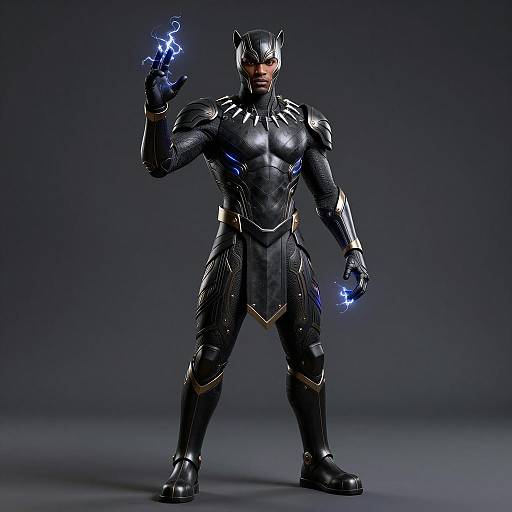 Regal Warrior in Advanced Wakandan Armor