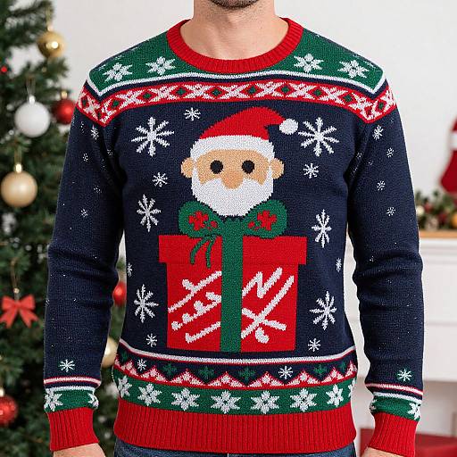 Man in Designer Christmas Sweater