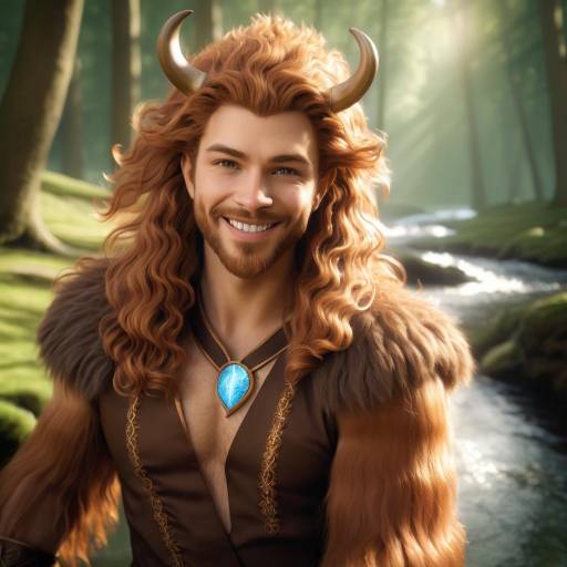 Smiling Male Centaur in Forest
