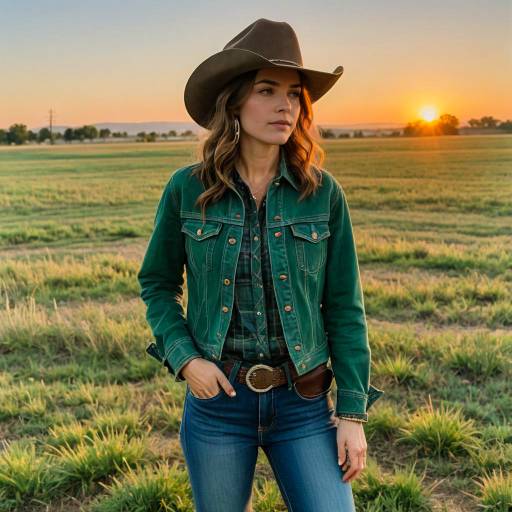 Athletic Woman in Country Concert Style