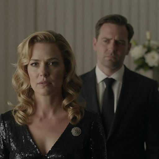 Elegant Couple in Dimly Lit Setting