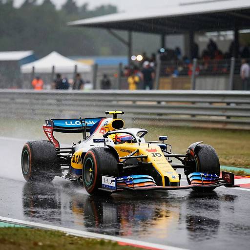 Colombian F1 Driver Racing in Rain
